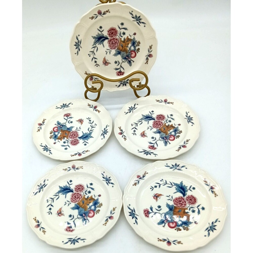 Set of 5 Wedgwood Williamsburg Potpourri Bread & Butter Plates TKD 510 6.5"